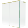 Mexen Rox L paravan de cadă cu 2 uși glisante 150 + 70 x 150 cm, transparent, auriu periat - 8C9L-150-070-55-00