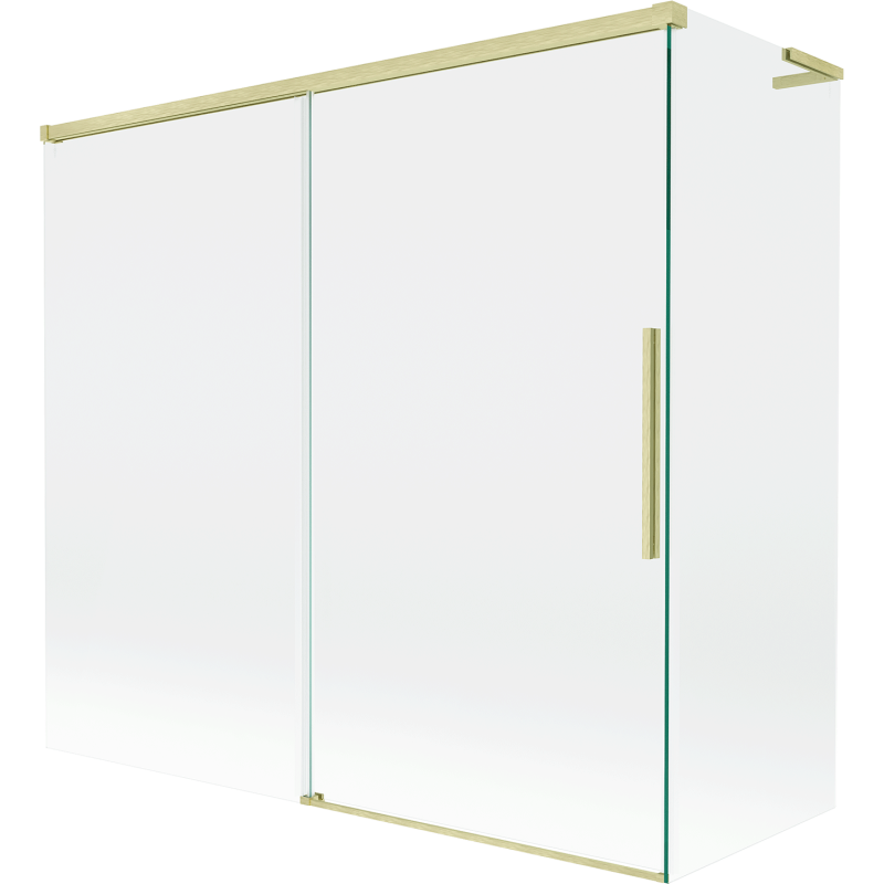 Mexen Rox L paravan de baie cu 2 uși culisante 170 + 75 x 150 cm, transparent, auriu periat - 8C9L-170-075-55-00