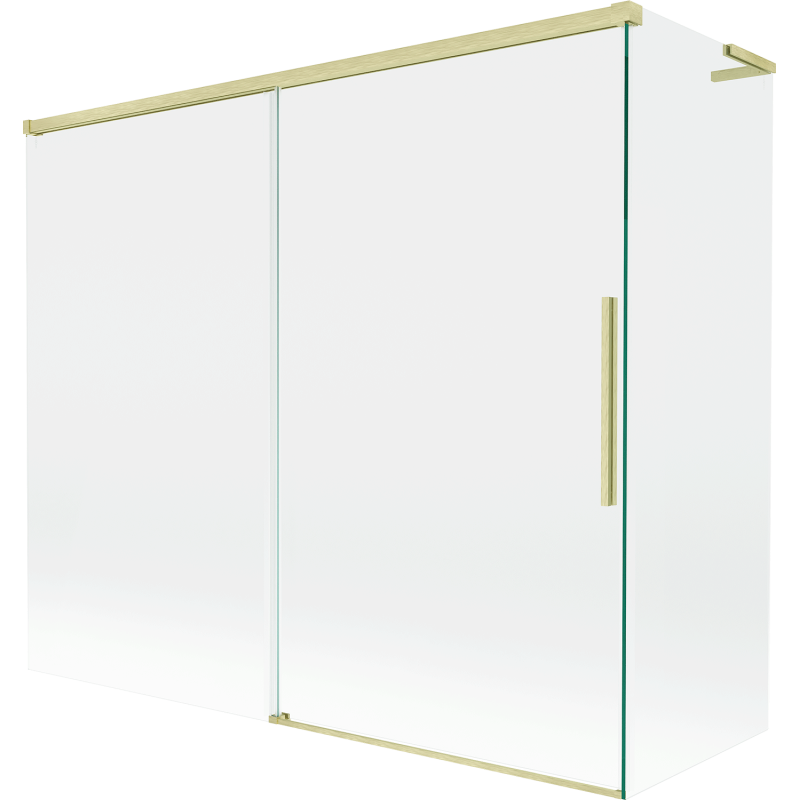 Mexen Rox L 2-szárnyú tolózuhanyfal 180 + 80 x 150 cm, átlátszó, arany szálcsiszolt - 8C9L-180-080-55-00