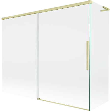 Mexen Rox L perete de duș 2 uși glisante 190 + 80 x 150 cm, transparent, auriu periat - 8C9L-190-080-55-00
