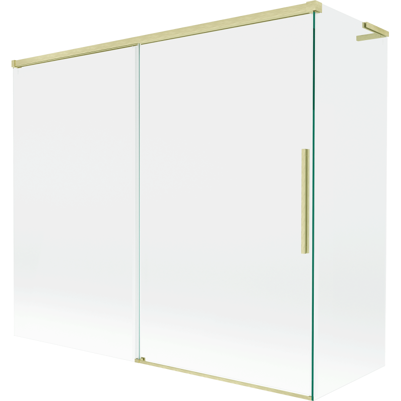 Mexen Rox L paravan de cada cu 2 panouri glisante 180 + 90 x 150 cm, transparent, auriu periat - 8C9L-180-090-55-00