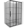 Mexen Rox cabină de duș culisantă dreaptă 135 x 90 cm, grilaj negru, negru - 8C2-135-090-70-77-P