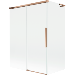Mexen Rox L ecran de cadă cu 2 uși glisante 120 + 70 x 150 cm, transparent, aur roz - 8C9L-120-070-60-00