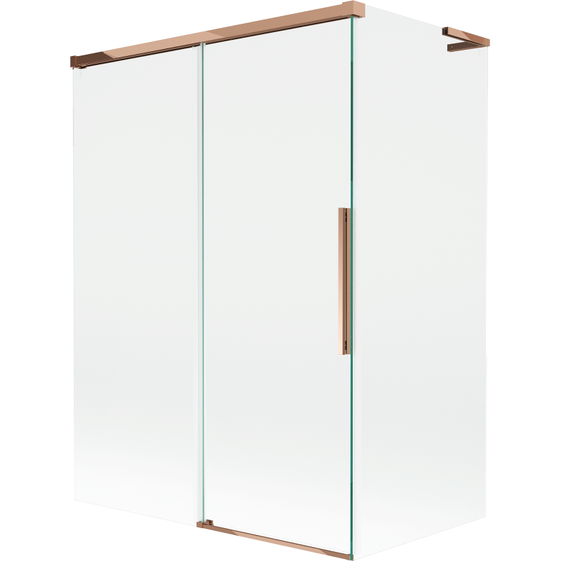 Mexen Rox L paravan pentru cadă cu 2 uși glisante 120 + 70 x 150 cm, transparent, aur roz - 8C9L-120-070-60-00