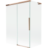Mexen Rox L ecran de cadă cu 2 uși glisante 120 + 70 x 150 cm, transparent, aur roz - 8C9L-120-070-60-00