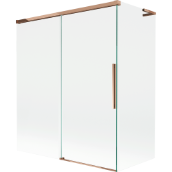 Mexen Rox L paravan cadă, glisant cu 2 canaturi, 140 + 70 x 150 cm, transparent, aur roz - 8C9L-140-070-60-00