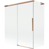 Mexen Rox L paravan pentru cadă 2 canaturi culisante 140 + 70 x 150 cm, transparent, aur roz - 8C9L-140-070-60-00