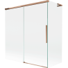 Mexen Rox L paravan cadă cu 2 uși culisante 150 + 70 x 150 cm, transparent, aur roz - 8C9L-150-070-60-00