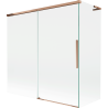 Mexen Rox L kétszárnyú kádparaván, eltolható 160 + 70 x 150 cm, átlátszó, rózsaarany - 8C9L-160-070-60-00
