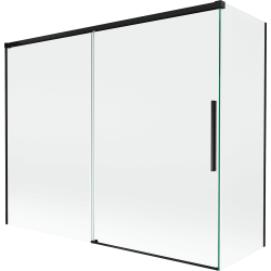 Mexen Rox paravan de baie cu 2 uși glisante 190 + 80 x 150 cm, transparent, negru - 8C9-190-080-70-00