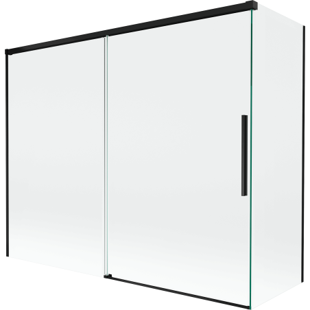 Mexen Rox paravan de baie cu 2 uși glisante 190 + 80 x 150 cm, transparent, negru - 8C9-190-080-70-00