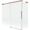 Mexen Rox L fürdőkád feletti paraván, 2-szárnyas, tolóajtós 160 + 75 x 150 cm, átlátszó, rózsaarany - 8C9L-160-075-60-00