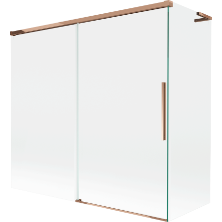 Mexen Rox L paravan cadă 2-pal menționat 170 + 75 x 150 cm, transparent, aur rose - 8C9L-170-075-60-00