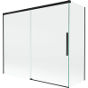 Mexen Rox paravan cadă cu 2 uși glisante 180 + 90 x 150 cm, transparent, negru - 8C9-180-090-70-00