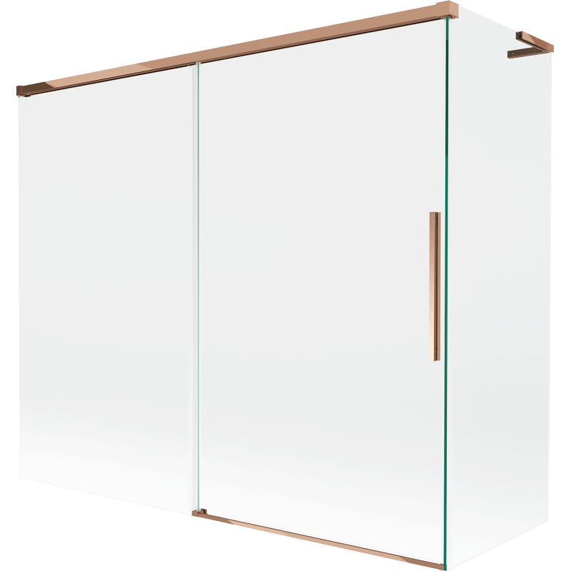 Mexen Rox L paravan cadă 2-canaturi glisante 180 + 80 x 150 cm, transparent, aur roz - 8C9L-180-080-60-00
