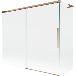 Mexen Rox L paravan de baie cu 2 uși glisante 180 + 90 x 150 cm, transparent, aur roz - 8C9L-180-090-60-00