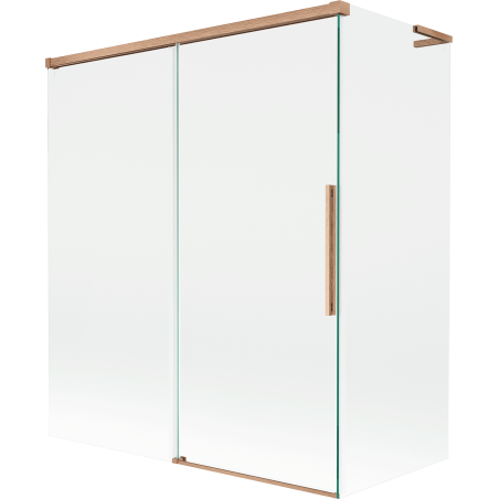 Mexen Rox L paravan de cadă cu 2 uși glisante 140 + 70 x 150 cm, transparent, cupru periat - 8C9L-140-070-65-00