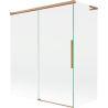 Mexen Rox L paravan de cadă cu 2 uși glisante 140 + 70 x 150 cm, transparent, cupru periat - 8C9L-140-070-65-00
