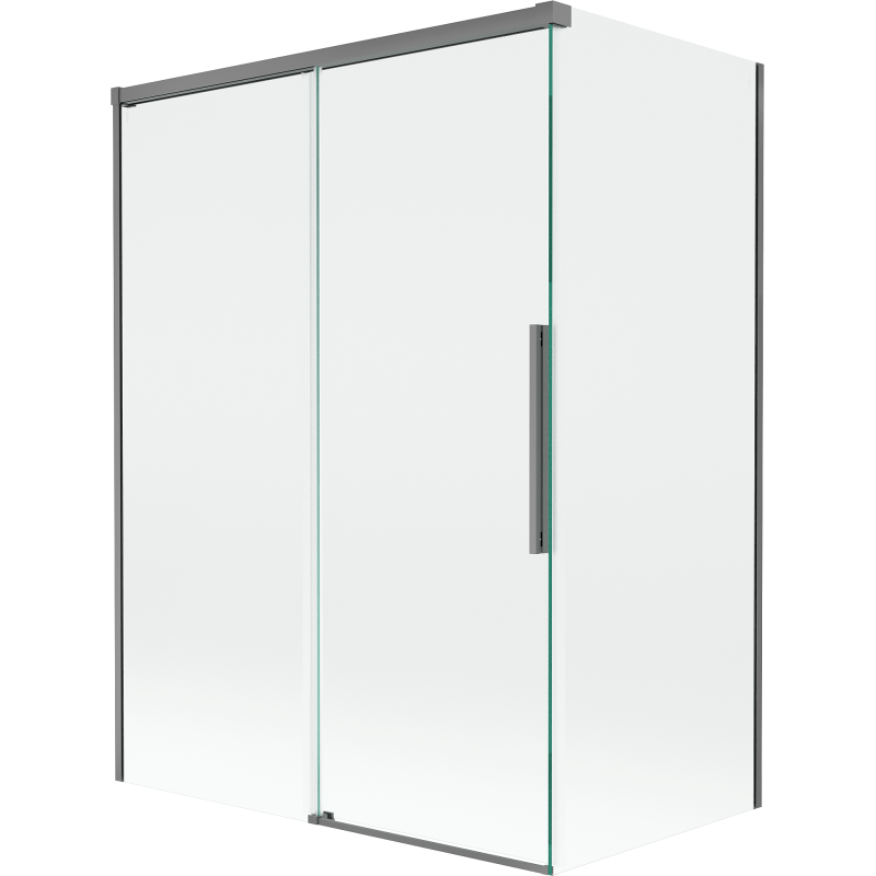 Mexen Rox paravan pentru cadă, extensibil cu 2 panouri, 120 + 70 x 150 cm, transparent, metal pistol - 8C9-120-070-95-00