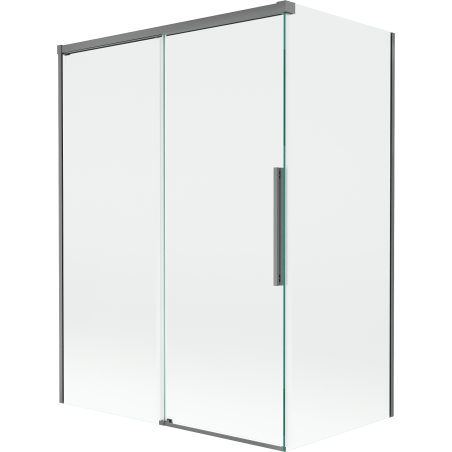 Mexen Rox paravan pentru cadă, extensibil cu 2 panouri, 120 + 70 x 150 cm, transparent, metal pistol - 8C9-120-070-95-00