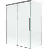 Mexen Rox paravan pentru cadă, extensibil cu 2 panouri, 120 + 70 x 150 cm, transparent, metal pistol - 8C9-120-070-95-00
