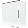 Mexen Rox paravan de cadă glisant cu 2 panouri 140 + 70 x 150 cm, transparent, gun metal - 8C9-140-070-95-00