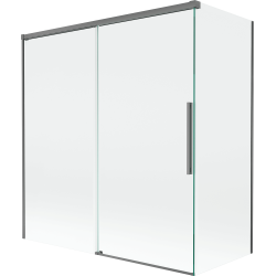 Mexen Rox paravan de duș glisant cu 2 panouri 150 + 70 x 150 cm, transparent, metal pistol - 8C9-150-070-95-00