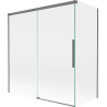 Mexen Rox perete de duș culisant cu 2 panouri 150 + 70 x 150 cm, transparent, metal gri - 8C9-150-070-95-00