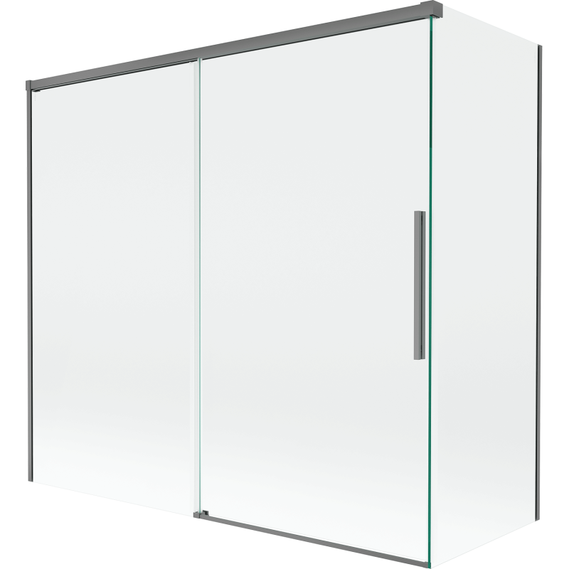 Mexen Rox paravan cadă de baie cu 2 panouri glisante 170 + 70 x 150 cm, transparent, metal pistol - 8C9-170-070-95-00