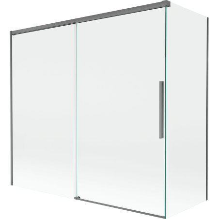 Mexen Rox paravan cadă de baie cu 2 panouri glisante 170 + 70 x 150 cm, transparent, metal pistol - 8C9-170-070-95-00