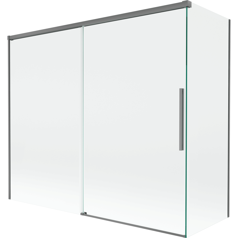 Mexen Rox paravan de baie cu 2 uși glisante 180 + 80 x 150 cm, transparent, gun metal - 8C9-180-080-95-00
