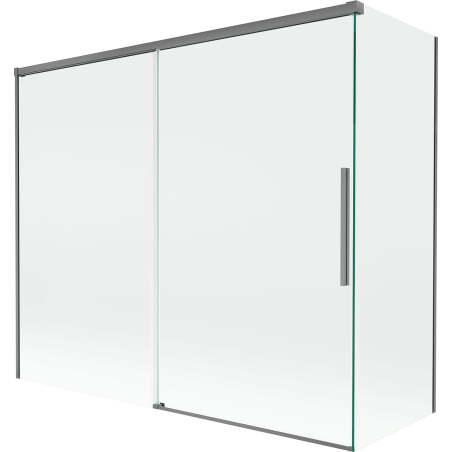 Mexen Rox paravan de baie cu 2 uși glisante 180 + 80 x 150 cm, transparent, gun metal - 8C9-180-080-95-00