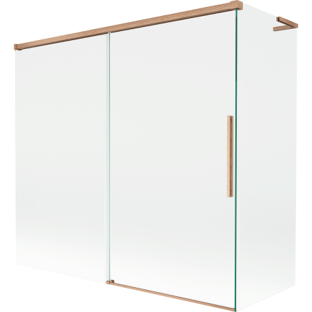 Mexen Rox L paravan de baie cu 2 canaturi glisante 170 + 70 x 150 cm, transparent, cupru periat - 8C9L-170-070-65-00