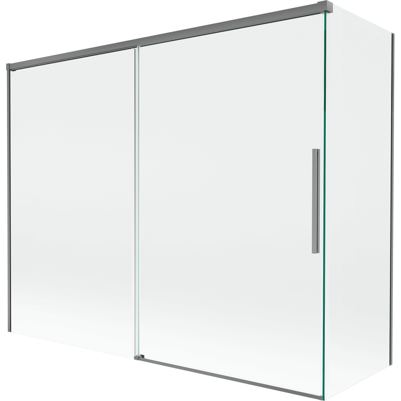 Mexen Rox paravan de baie cu 2 aripi glisante 190 + 80 x 150 cm, transparent, gun metal - 8C9-190-080-95-00