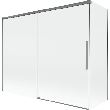 Mexen Rox paravan de baie cu 2 aripi glisante 190 + 80 x 150 cm, transparent, gun metal - 8C9-190-080-95-00