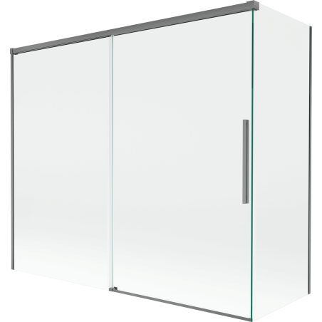 Mexen Rox 2-szárnyas, eltolható kádparaván 180 + 90 x 150 cm, átlátszó, pisztolyszürke - 8C9-180-090-95-00