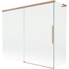 Paravan cadă Mexen Rox L cu 2 uși glisante 180 + 90 x 150 cm, transparent, cupru periat - 8C9L-180-090-65-00