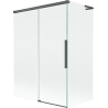 Mexen Rox L paravan de cadă cu 2 aripi culisante 120 + 70 x 150 cm, transparent, gri închis periat - 8C9L-120-070-66-00