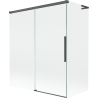 Mexen Rox L paravan de baie cu 2 uși glisante 140 + 70 x 150 cm, transparent, gri periat - 8C9L-140-070-66-00