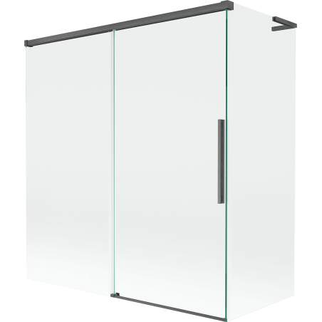 Mexen Rox L panou de duș cu 2 uși coulissante 150 + 70 x 150 cm, transparent, gri armat periat - 8C9L-150-070-66-00