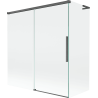 Mexen Rox L panou de duș cu 2 uși coulissante 150 + 70 x 150 cm, transparent, gri armat periat - 8C9L-150-070-66-00