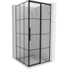 Mexen Rox cabină de duș glisantă dreaptă 100 x 100 cm, grilaj negru, negru - 8C2-100-100-70-77-P