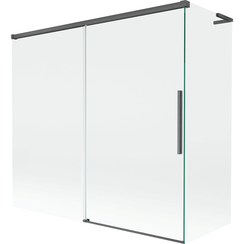Mexen Rox L paravan de baie cu 2 aripi glisante 170 + 80 x 150 cm, transparent, gri armă periat - 8C9L-170-080-66-00