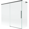 Mexen Rox L 2-szárnyú, toló fürdőkádparaván 170 + 80 x 150 cm, átlátszó, sötétszürke kefe hatású