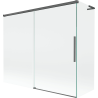 Mexen Rox L 2-szárnyas tolható fürdőkád paraván 180 + 90 x 150 cm, átlátszó, gun gray csiszolt - 8C9L-180-090-66-00