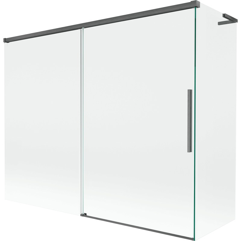 Mexen Rox L Paravan de baie cu 2 foi glisante, 190 + 90 x 150 cm, transparent, gri armă periat - 8C9L-190-090-66-00