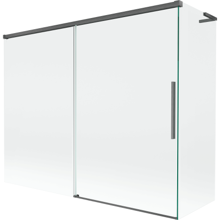Mexen Rox L paravan de baie cu 2 uși glisante 190 + 90 x 150 cm, transparent, gri pistol periat - 8C9L-190-090-66-00
