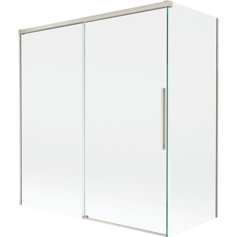Mexen Rox kétpaneles, tolóajtós kádparaván 150 + 70 x 150 cm, átlátszó, matt nikkel - 8C9-150-070-97-00