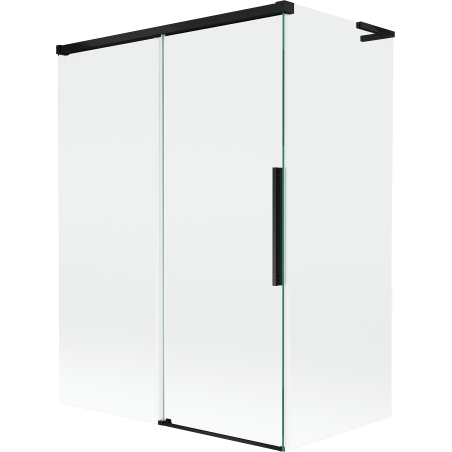 Mexen Rox L kétpaneles, 2-szárnyú, toló fürdőkádparaván 120 + 70 x 150 cm, átlátszó, fekete - 8C9L-120-070-70-00