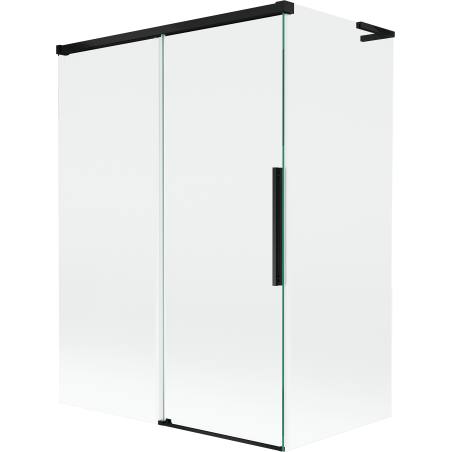 Mexen Rox L paravan cadă extensibil cu 2 uși, 120 + 70 x 150 cm, transparent, negru - 8C9L-120-070-70-00